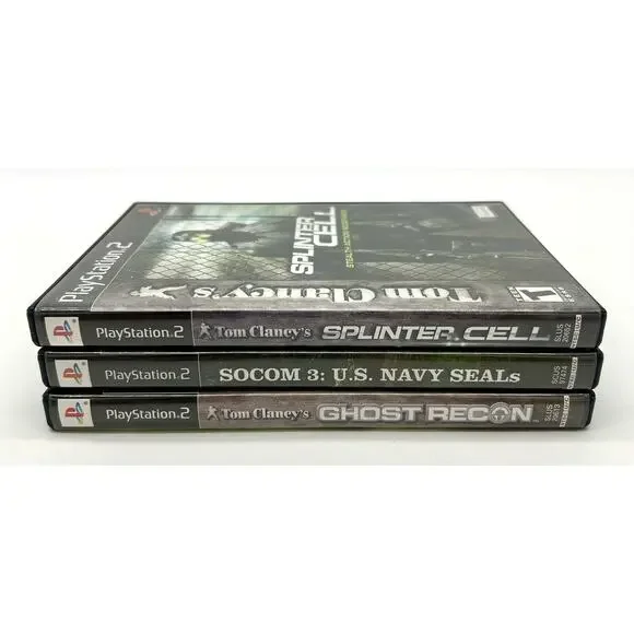 3 PS2 Playstation 2 Games First Person Shooter Splinter Cell Socom 3 Ghost Recon - Picture 4 of 8